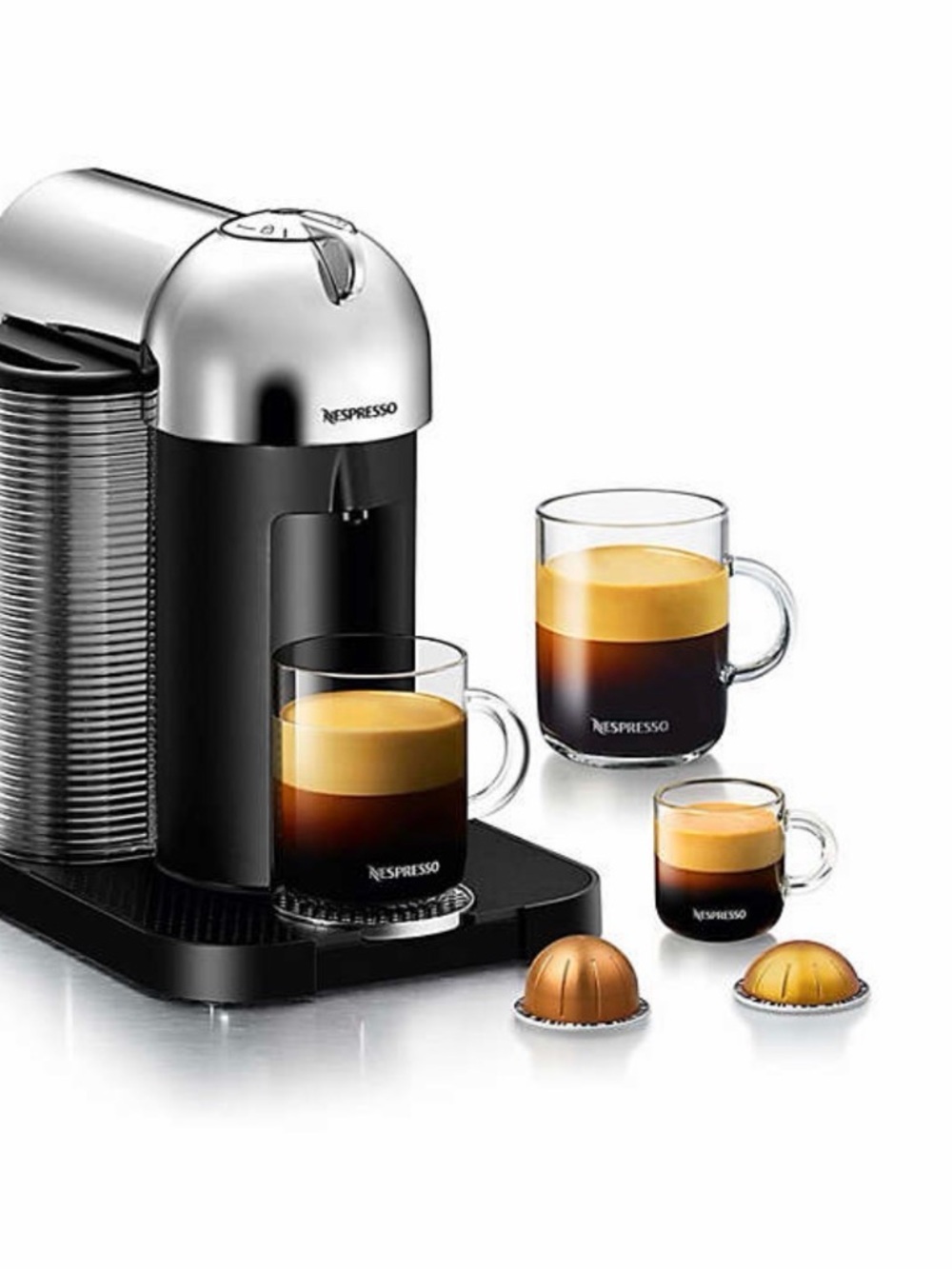 Nespresso by Breville Vertuo Coffee and Espresso Machine in Chrome - Picture 6 of 8